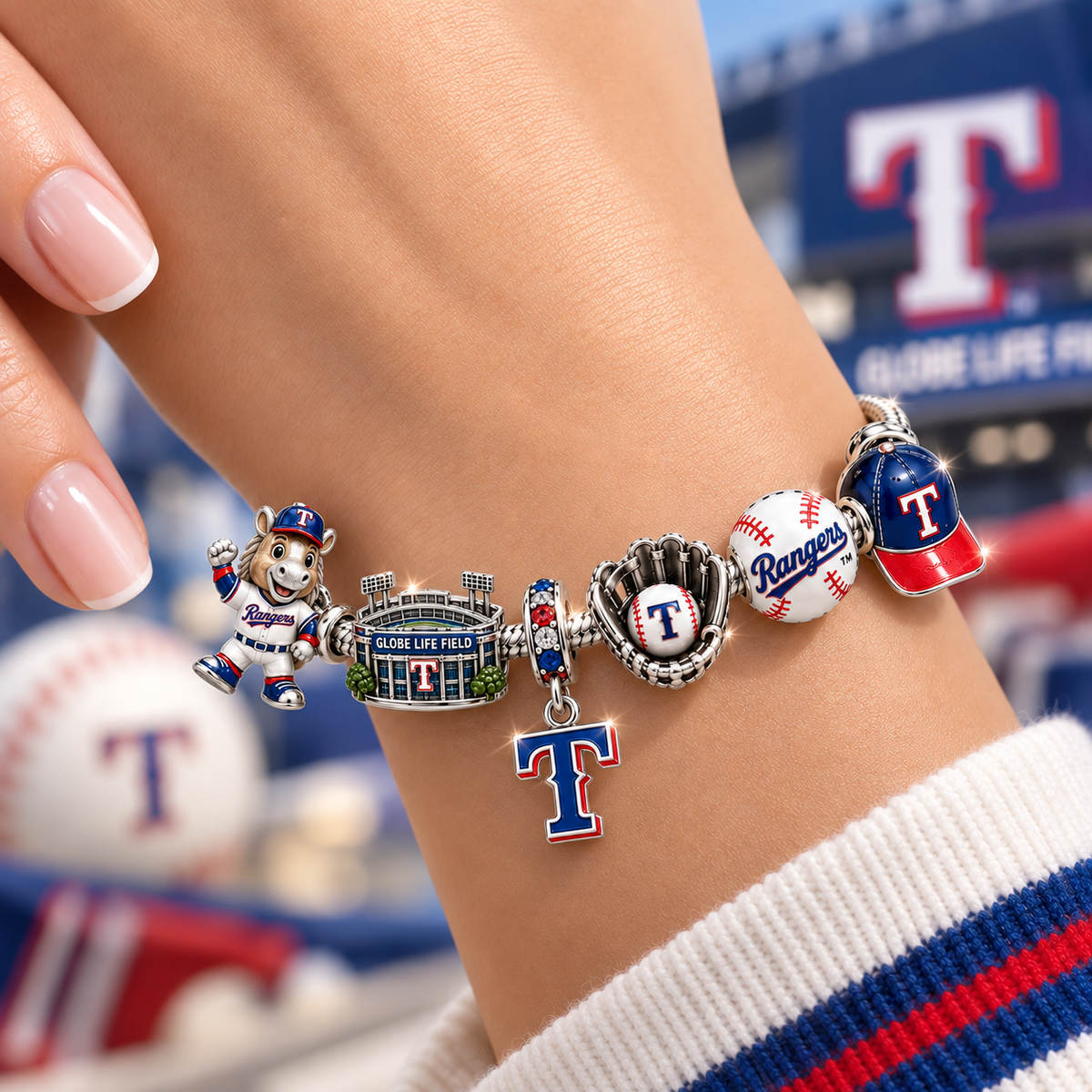 TXG Silver Charm Bracelet Set BMD