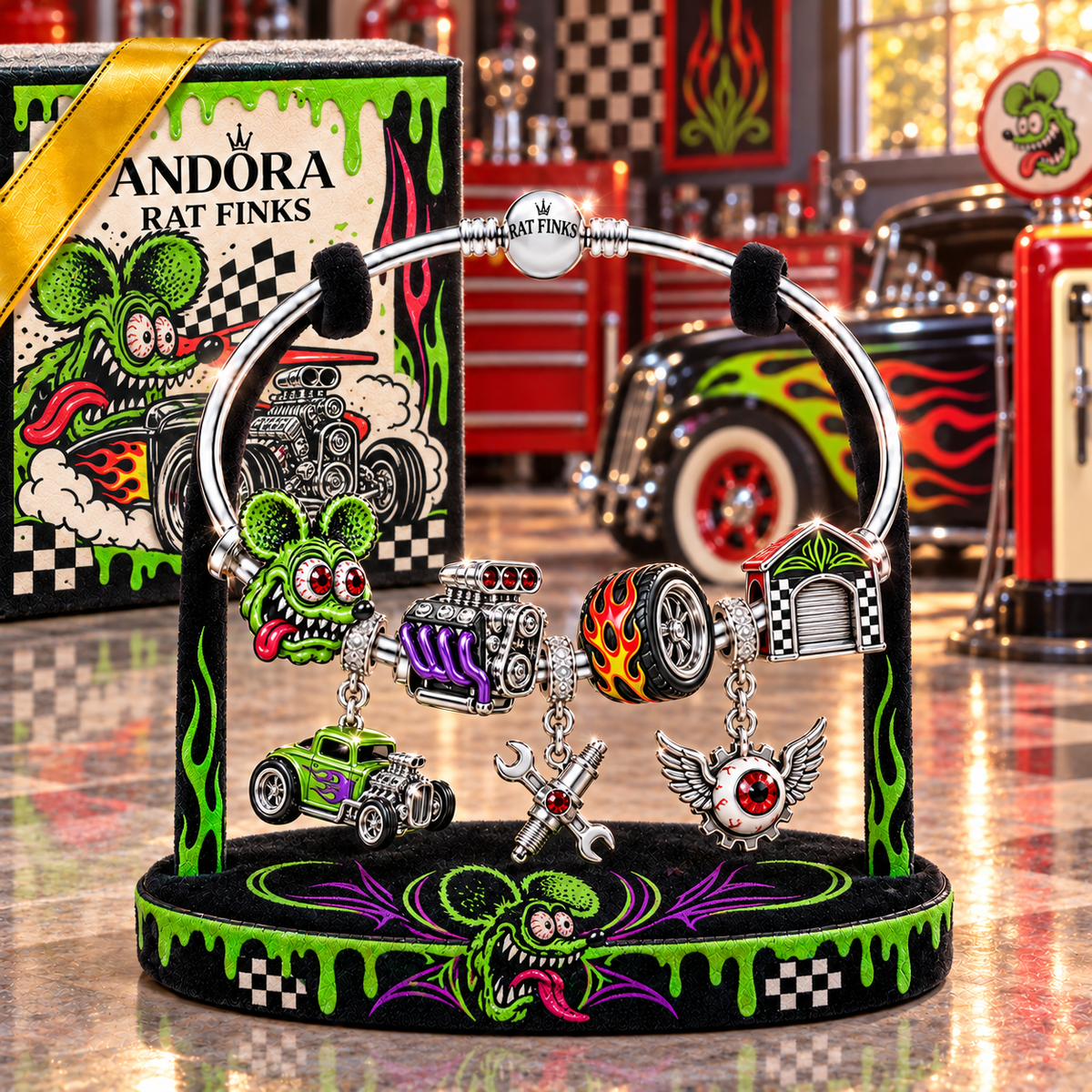 RFK Silver Charm Bracelet Set TMH