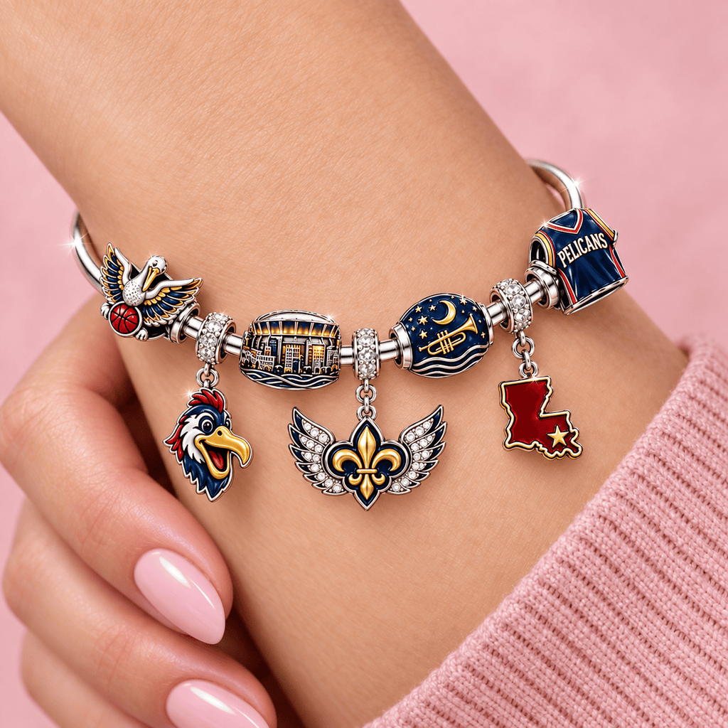 NOP Silver Charm Bracelet Set TMH