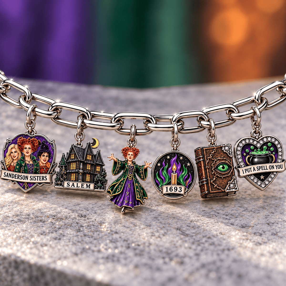 HCPC Silver Charm Bracelet Set NTVA