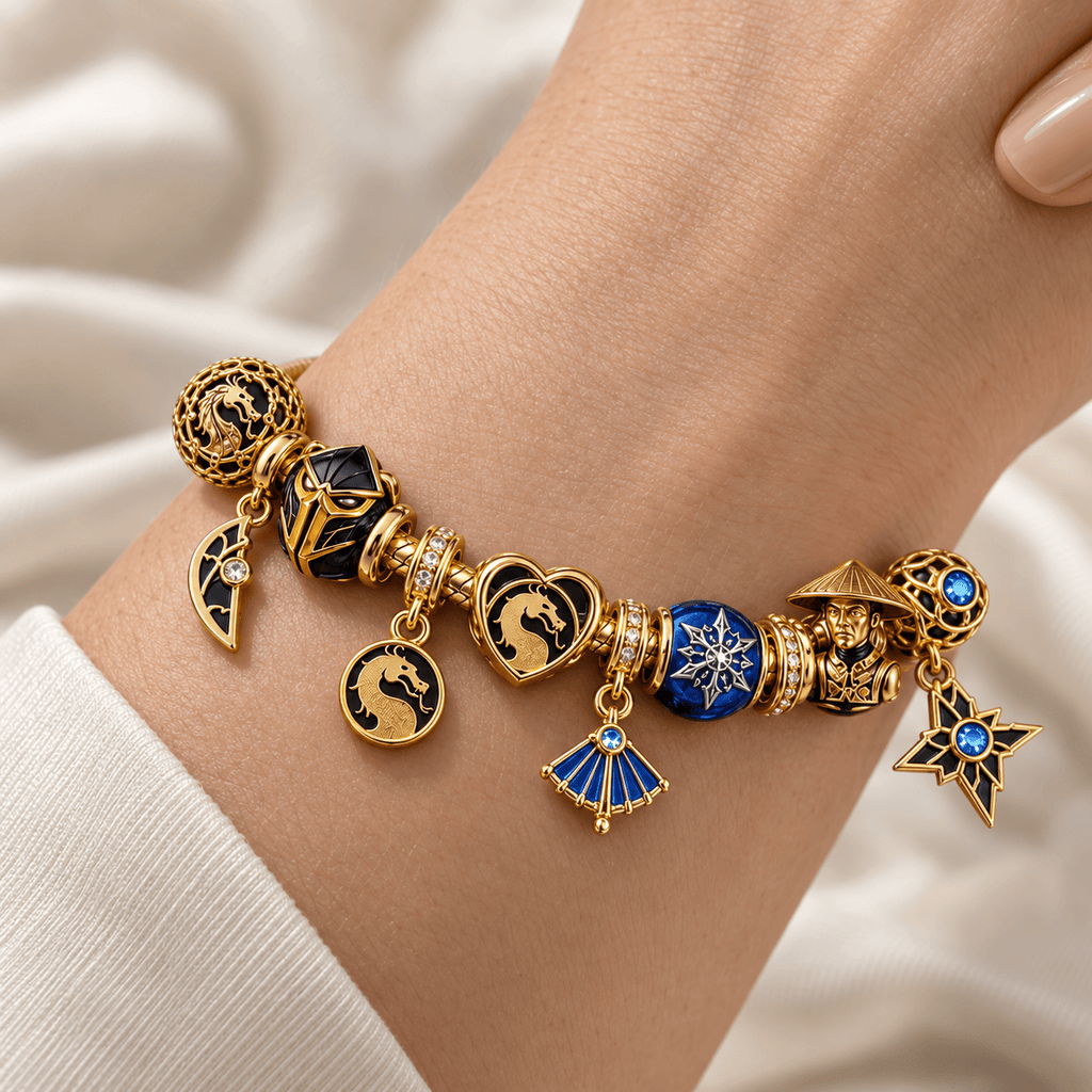MKB Gold Charm Bracelet Set PTKL