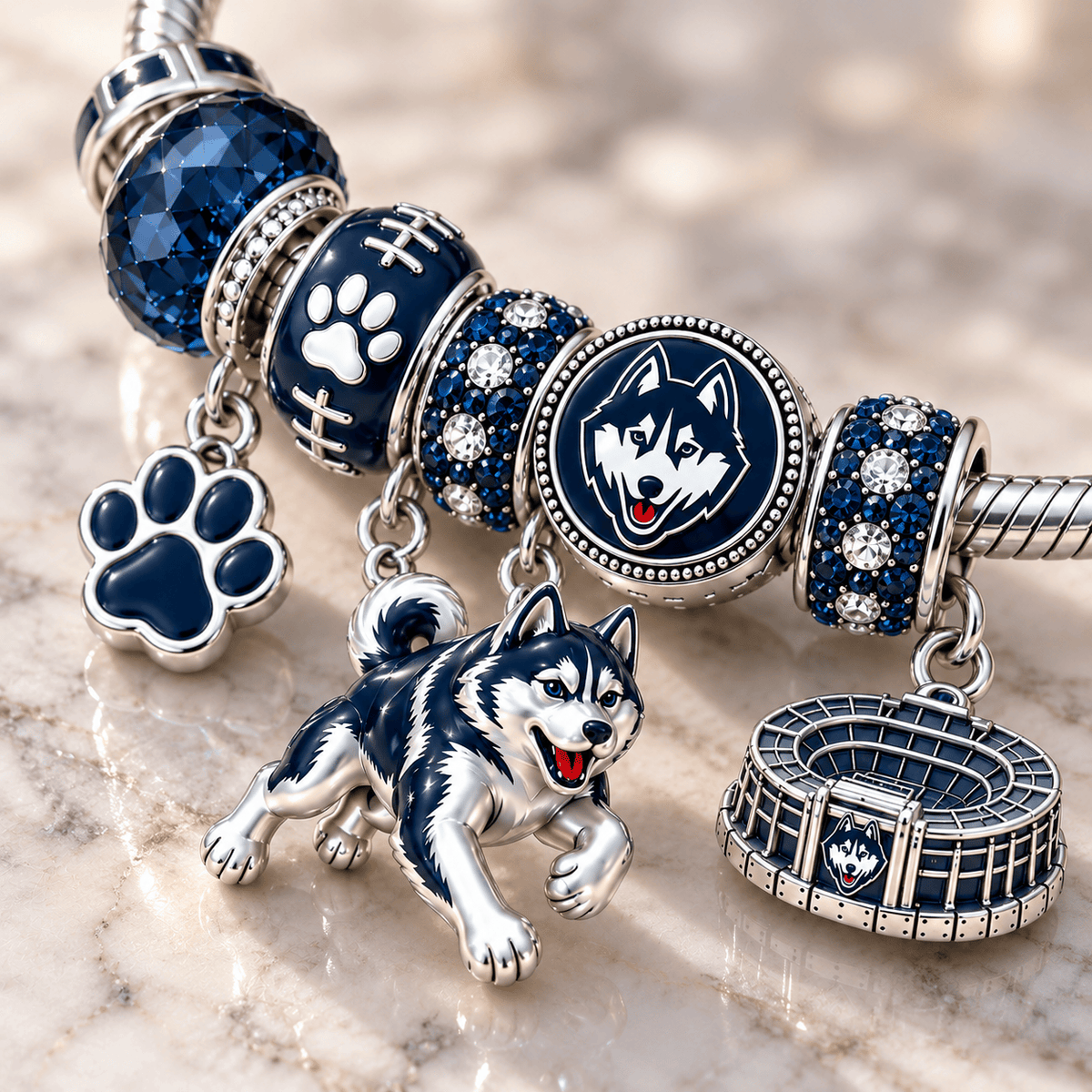 UCHB Silver Charm Bracelet Set NTTB