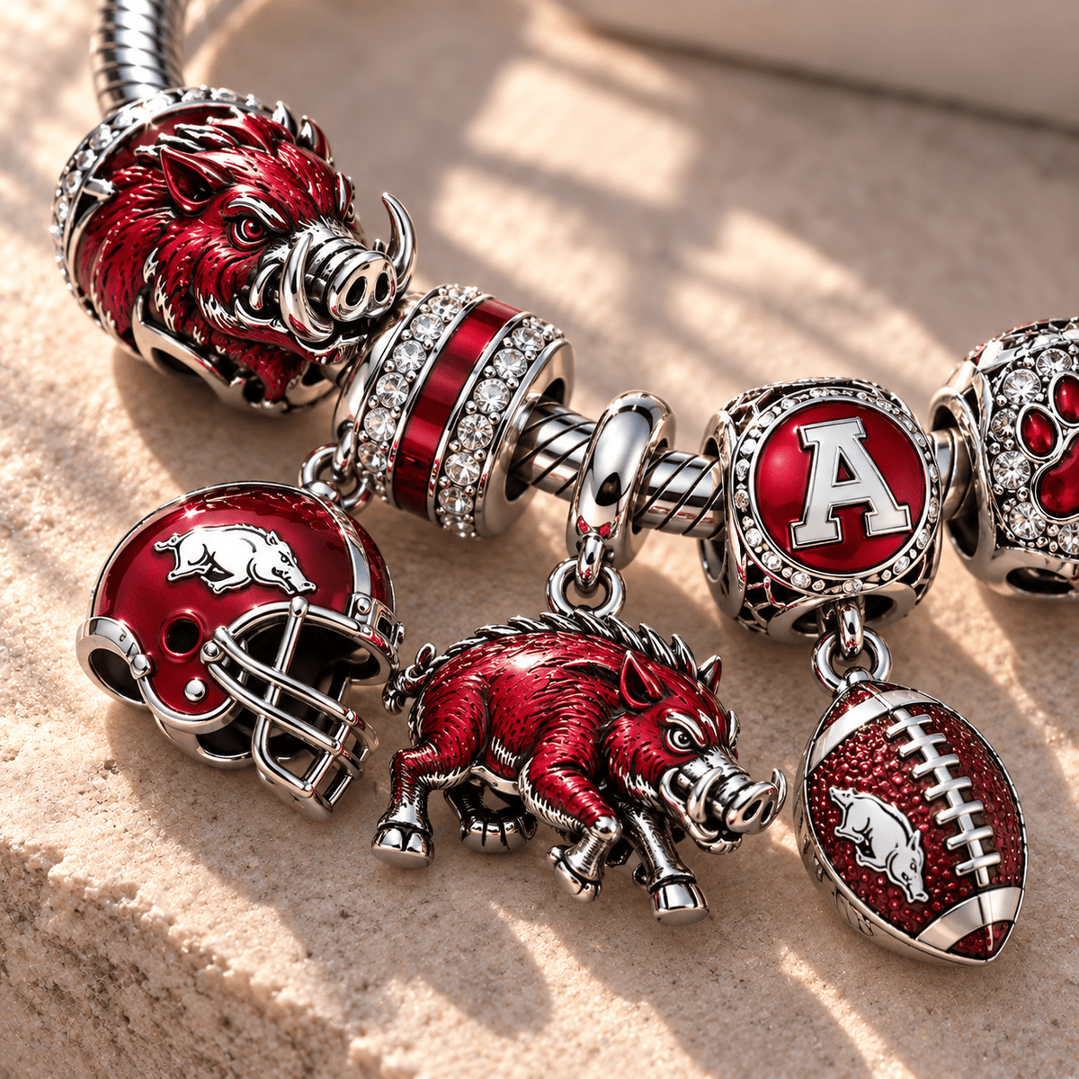 AKR Silver Charm Bracelet Set NTTB