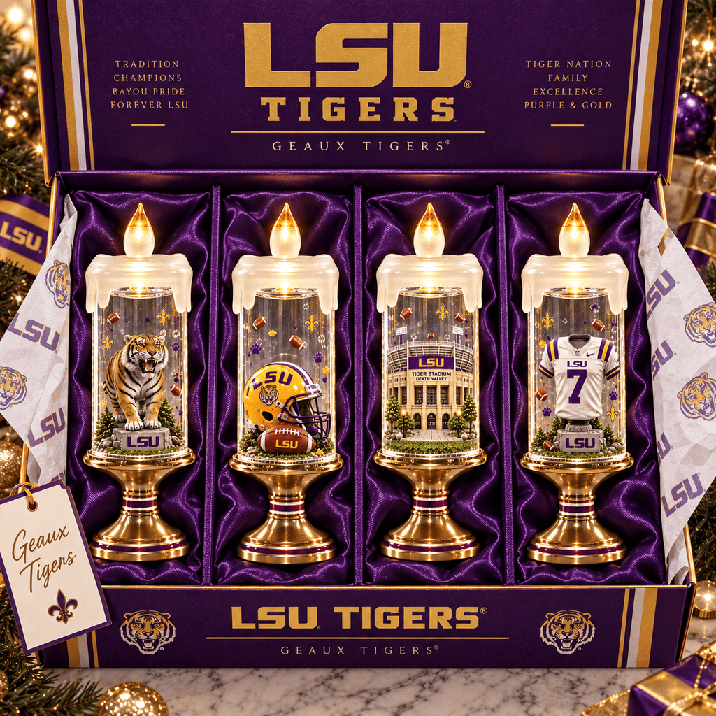 Premium LSU Candle Ornament Lights PVNA
