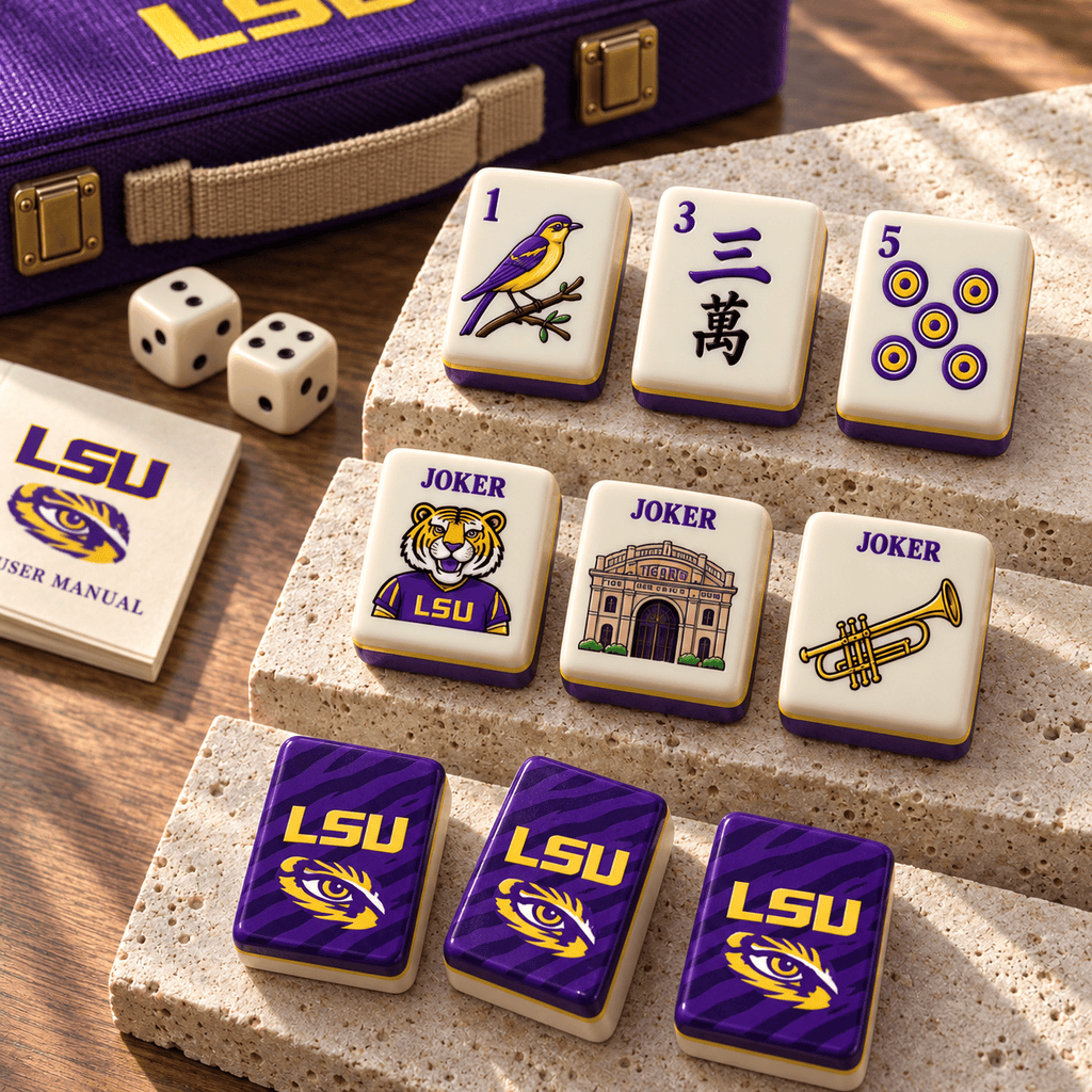 Premium LSU Mahjong Tiles Set TNSM