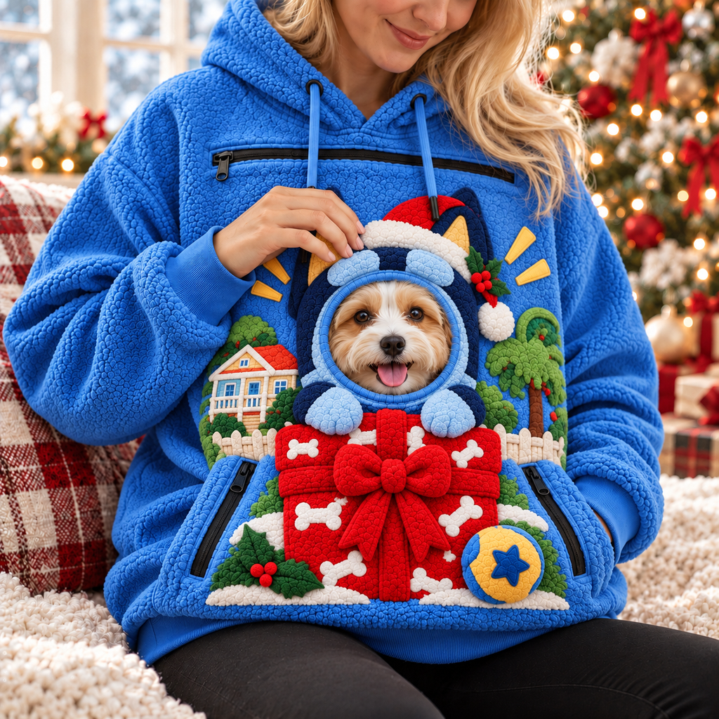 BLU PREMIUM Christmas Pet Pouch Hoodie NPL