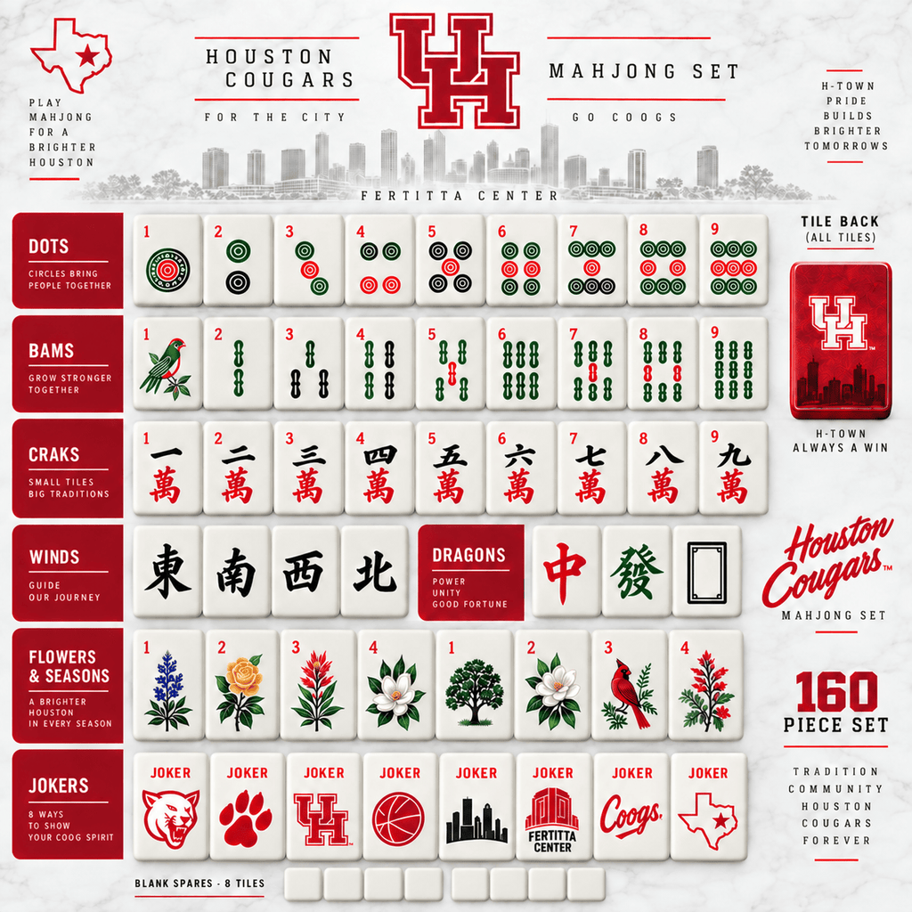 Premium HTCG Mahjong Tiles Set TNSM