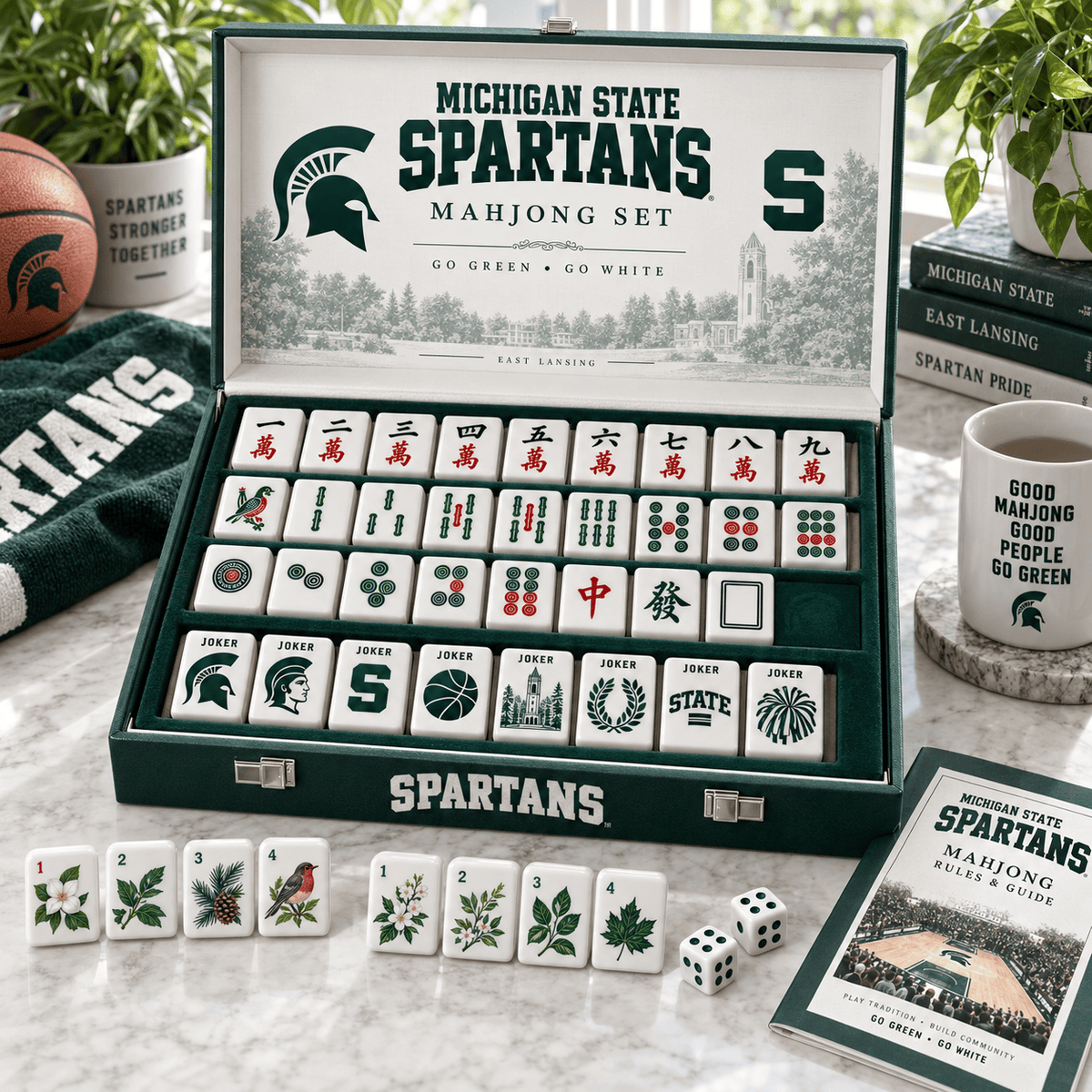 Premium MSU Mahjong Tiles Set TNSM