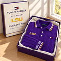 LSU Premium Cable-Knit Polo TTTT