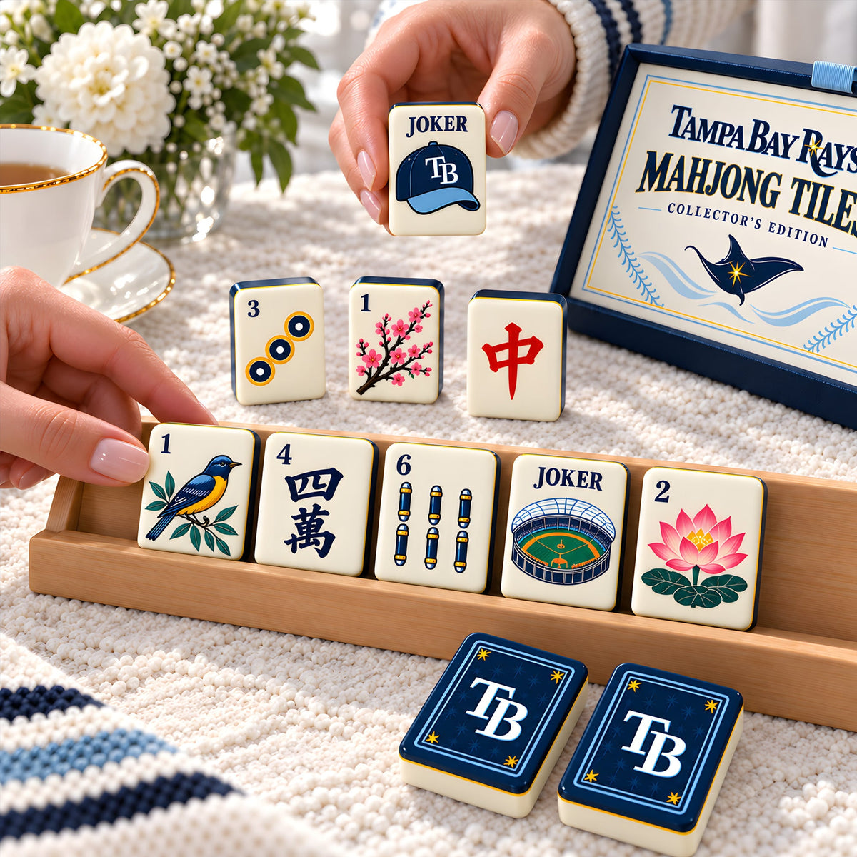 Premium TPBR Mahjong Tiles Set PVNA