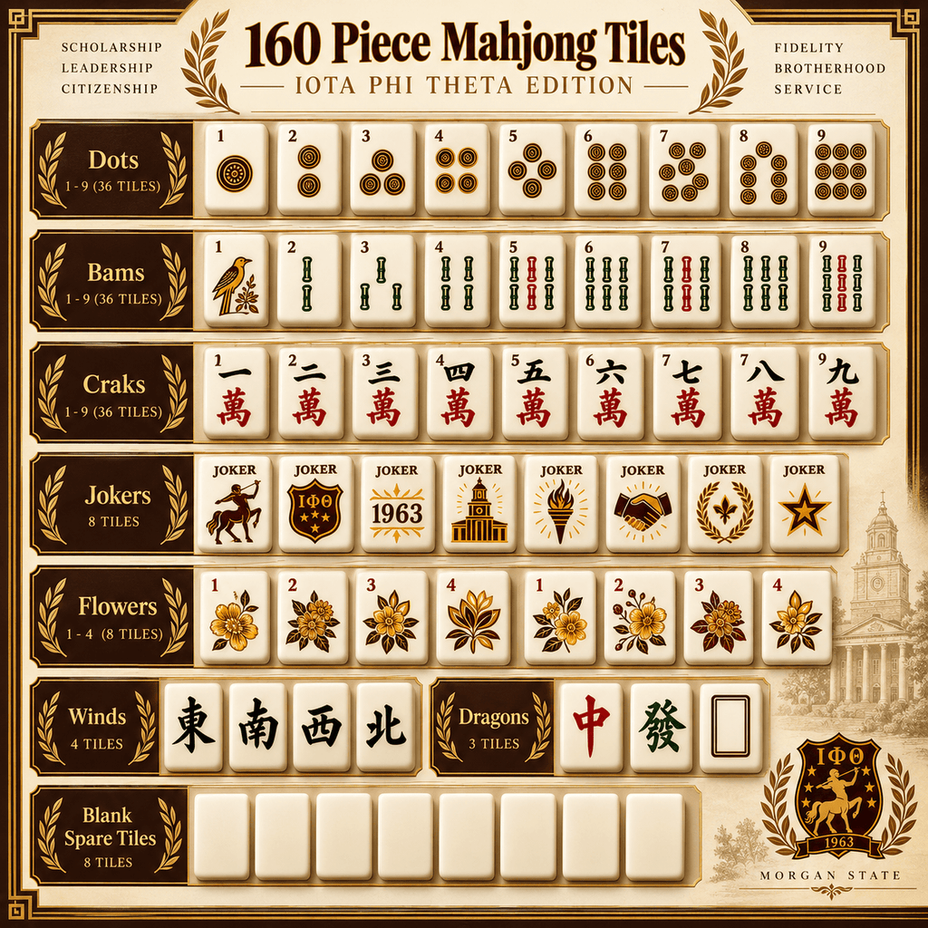 Premium IPT Mahjong Tiles Set TNSM