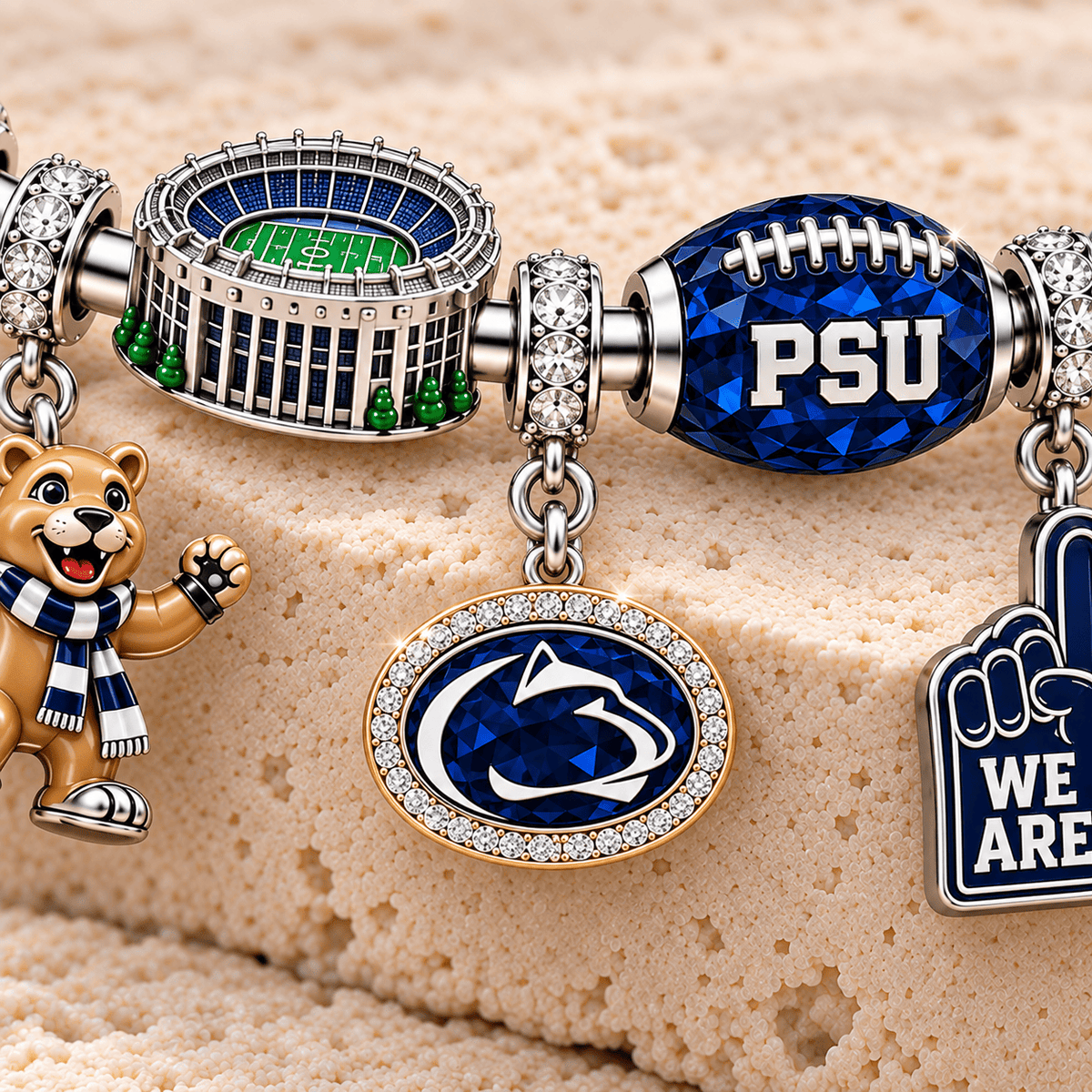 PSNL Silver Charm Bracelet Set TMH